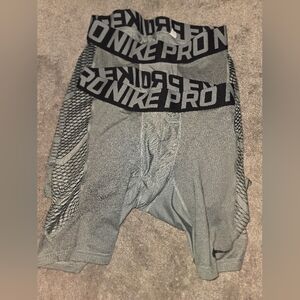 Nike Pro Black and Gray Compression Shorts